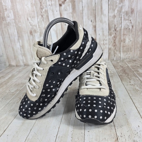 Saucony Shadow 5000 Women Black White Polka Dot Sneakers Shoes Size 8.5 - Picture 5 of 8